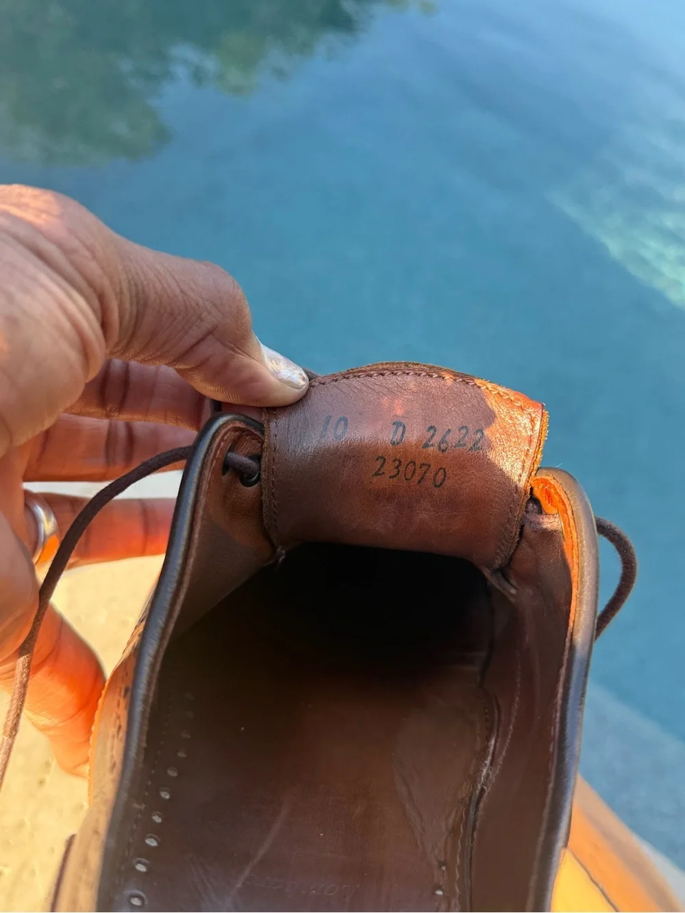 Allen Edmonds Dress Brogue Oxford Shoes in Tan Brown -